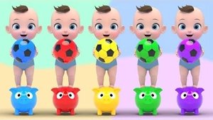 Песенка про цветные шарики! | Пять маленьких обезьянок Прыгают по кровати, Потешки для малышей