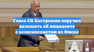 Глава СК Бастрыкин поручил доложить об инциденте с велосипедистом из Омска