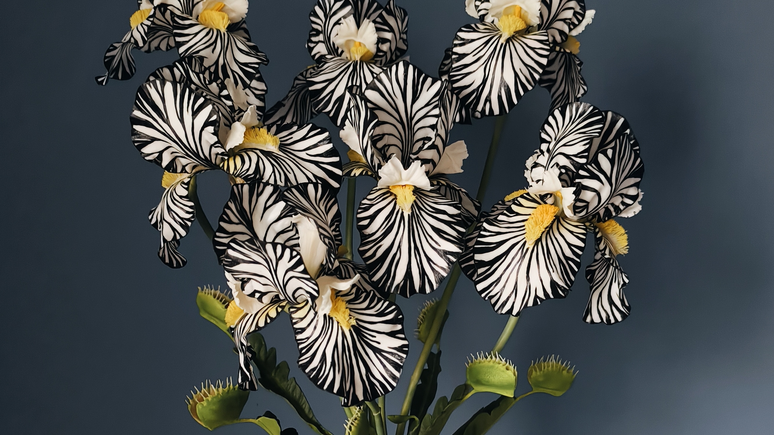 композиция Зебра из холодного фарфора мои работы Мурзилкина Ольга