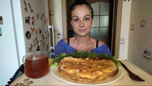 Новое видео❗ Мукбанг🥙🍞Чиабатта с сыром, колбасой, помидорами 🤤👍