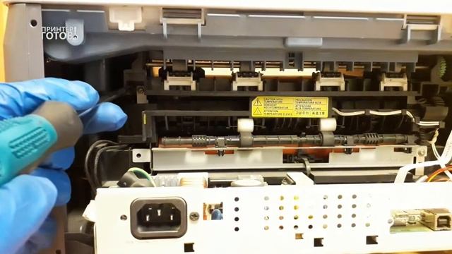 Как снять печку (узел термозакрепления) принтера SAMSUNG. смотреть онлайн
