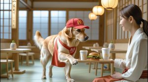 🍟 Мама-собака работает в Макдоналдсе, чтобы подготовить подарок для своего щенка!