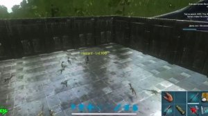 Ark mobile. Битва против троодонов с револьвером))