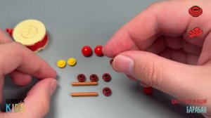Собираем барабан из конструктора QBRIX KIDS - детские конструкторы с видеоинструкцией