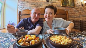 Мукбанг ПОДАРОК от Иры) Я ПИЩАЛА от восторга! ШИКАРНЫЙ ужин в Грузинском кафе! ОБОЖРАЛИСЬ мяса ужин