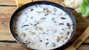 Гратен с цветной капустой и грибами