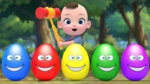 Детская песенка о 5 цветных яйцах! | Детские стишки Twinkle Little Star | Детские песенки для малыше
