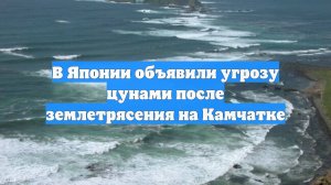 В Японии объявили угрозу цунами после землетрясения на Камчатке