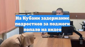 На Кубани задержание подростков за поджоги попало на видео