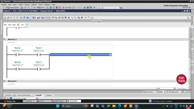 02_7. Пример управления переключателем нагревателя программа Siemens PLC