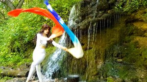 Танец цвета "Огонь и Вода". Творческий проект "Природа и Танец". Водопады и веера