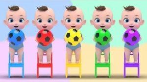 Песенка о 5 цветах! | Пять маленьких обезьянок Прыгают по кровати, Потешки для малышей