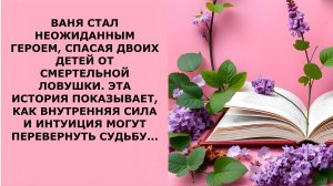 Истории из жизни. ВАНЯ СТАЛ НЕОЖИДАННЫМ ГЕРОЕМ СПАСАЯ Аудио рассказы, Жизненные истории слушать