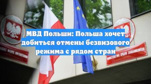 МВД Польши: Польша хочет добиться отмены безвизового режима с рядом стран