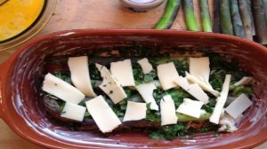 Гратен из спаржи с сыром