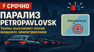 ⚡️Петропавловск-Камчатский парализован пробками — жители массово покидают город после землетрясения