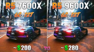 Ryzen 5 7600X vs Ryzen 5 9600X - Test in 10 Games