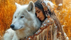 Янтарные объятья - Спокойная музыка индейцев с флейтой, звуками воды и воем волков, фоновая музыка