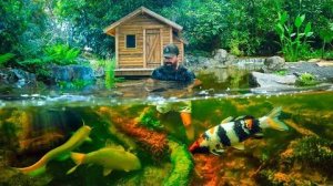 Постройка нового пруда для разведения рыбы с естественным ручьём.