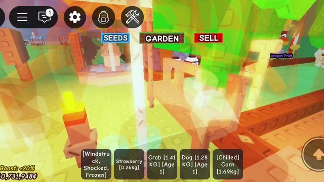 Играю в грово Гарден вырасти сад в роблоксе смотреть онлайн