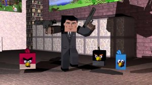 Minecraft Sterling Archer and the Angry birds dancing
