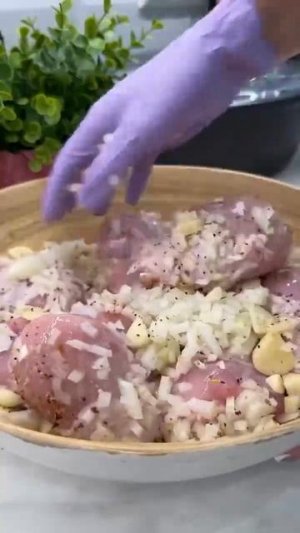 Томленая курица в духовке