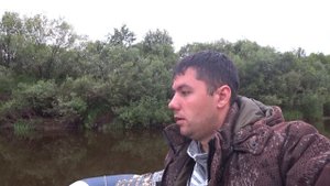 Ловля язя на горох с лодки. Река Ветлуга.