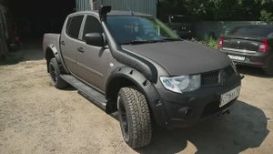 Mitsubishi L200 обновление в Line-X , лебёдка в штатном бампере, шноркель, защита...