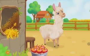 Лама  на ферме: знакомство с животными для детей