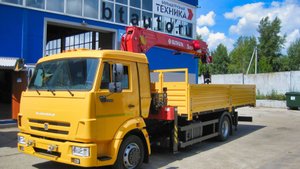 Бортовой автомобиль КАМАЗ 4308 с КМУ SUNHUNK S1254