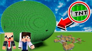 ЧТО БУДЕТ ЕСЛИ НУБ ВЗОРВЕТ 3000000 ТНТ БЛОКОВ В МАЙНКРАФТ! TNT ДИНАМИТ - ЭКСПЕРИМЕНТ MINECRAFT