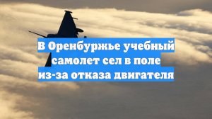 В Оренбуржье учебный самолет сел в поле из-за отказа двигателя