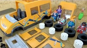 Сборка школьного автобуса для детей | Распаковка игрушек для уличных транспортных средств для детей