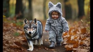 маленького маличка охраняет волк