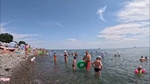 Сочи Лазаревское пляж Чайка и пляж Багратион сегодня 31 июля 2025. Какая погода сейчас в Лазаревском