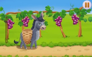 Ослик Яшка на ферме: знакомство с животными для детей