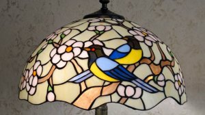 Торшер тиффани с птичками 16017 F от Bestiffany.ru