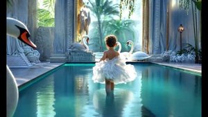 невероятно красивый парк с лебедями