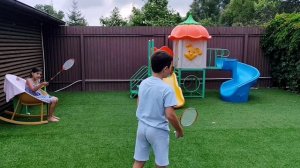 Мастер-класс по игре бадминтон от Богдана на базе отдыха