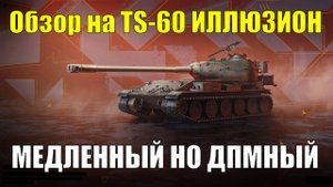 Обзор на TS-60 Иллюзион - Медленная но кусачая черепаха #tanksblitz
