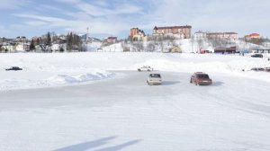 Ямал. Показательные выступления по автоспорту «Дрифт на льду» Салехард. День оленевода. 2025