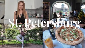 VLOG: 3 дня в Петербурге, кафе и рестораны 🍽️, прогулки по городу, уходовая косметика с собой