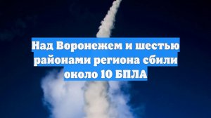 Над Воронежем и шестью районами региона сбили около 10 БПЛА