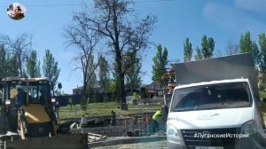 Луганск 2025. Реконструкция сквера Советскому солдату 3 мая 2025.