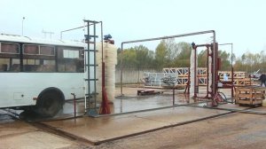 Моечная щеточная установка 1126М в действии