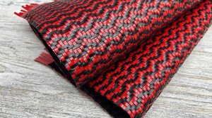 Boheme Bicolor Red+Black, натуральная кожа, полотно 66х100см