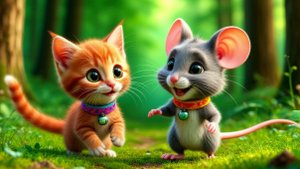 Классное видео о рыжем коте  - 342 выпуск  : анимационный мультфильм о рыжем котёнке  и сером мышонк