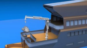 Кран-манипулятор гидравлический (для яхт и других судов) (КМУ-8/0,4): Вылет - 8м,  SWL - 1500кг