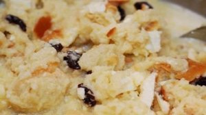 Хлебный пудинг с белым шоколадом