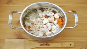 Гречка с грибами и морковью